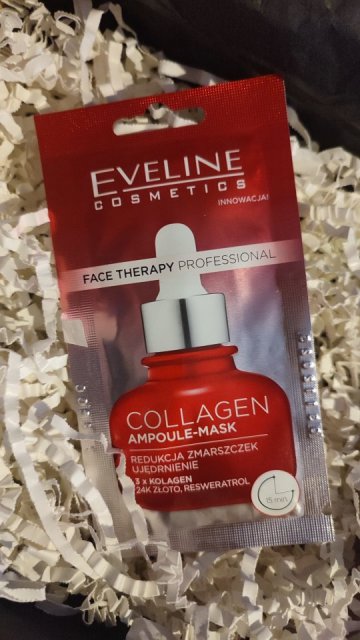 Eveline Collagen ampoule -mask, kremowa maseczka redukcja zmarszczek, ujędrnienie 