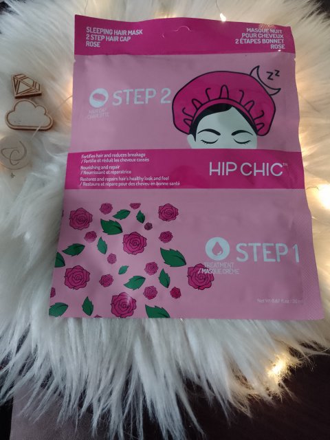 Hip Chic Maska do włosów, Sleeping Hair Mask 2 Step Hair Cap Rose, Wzmacniająco- naprawcza, Nocna, 2- etapowa, Z ekstraktem z róży