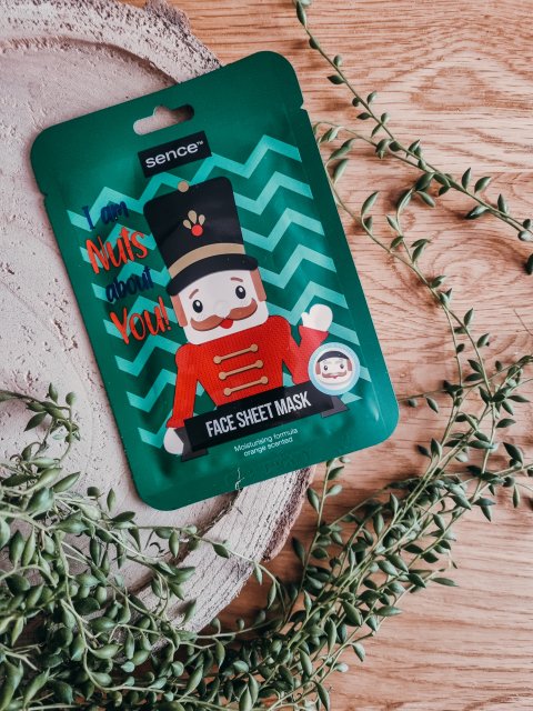 sence beauty Maseczka do twarzy w płacie, I am Nuts about You, Dziadek do orzechów