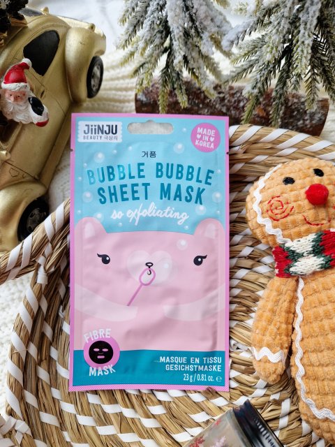 JiinJU Beauty Maska do twarzy w płacie, Bubble Bubble Sheet Mask, So Exfoliating