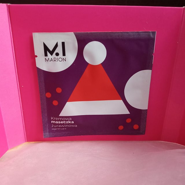 Marion Winter Beauty Set, Maseczka do twarzy, Kremowa, Regenerująca, Żurawinowa, Wesołych Świąt