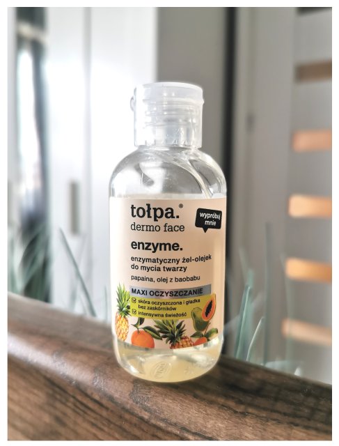 Tołpa Dermo Face, Enzyme, Żel-olejek do mycia twarzy, Enzymatyczny, Papaina, olej z baobabu