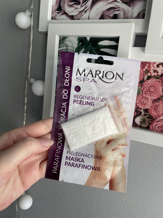 Marion SPA, Parafinowa kuracja dla dłoni, 2-etapowa, Regenerujący peeling, Pielęgnacyjna maska parafinowa