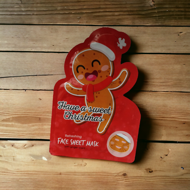Maxbrands Marketing B.V. Face Sheet Mask, Maseczka do twarzy w płacie, Have A Sweet Christmas, Odświeżająca, Imbir