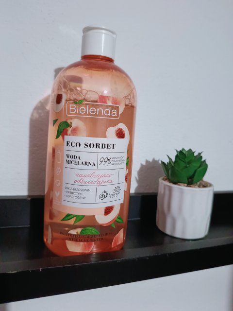 Bielenda Eco Sorbet,  Woda micelarna, Nawilżająco-odświeżająca, Brzoskwinia
