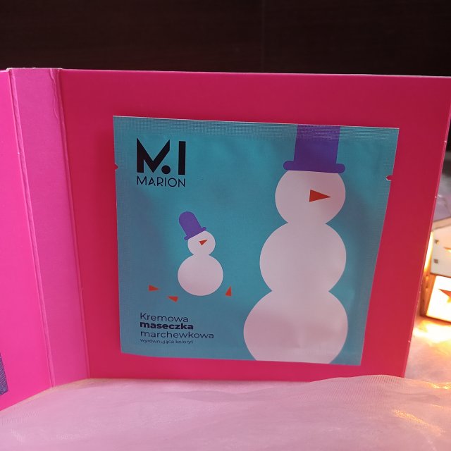 Marion Winter Beauty Set, Maseczka do twarzy, Kremowa, Wyrównująca koloryt, Marchewkowa, Wesołych Świąt