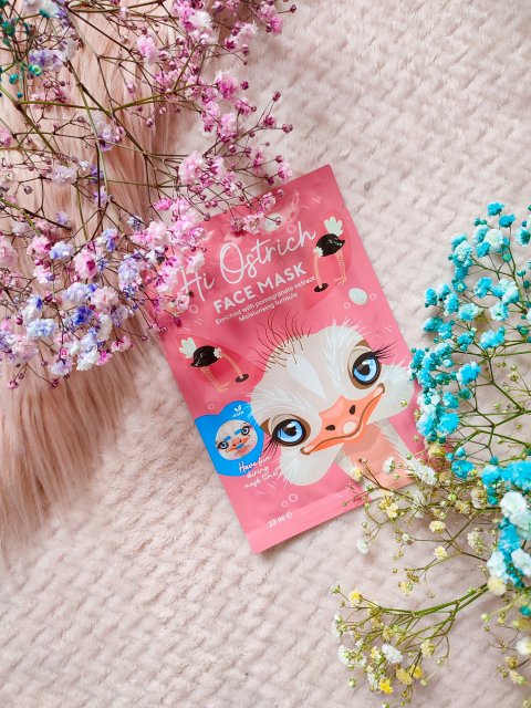 Maxbrands Marketing B.V. Maseczka do twarzy w płacie, Hi Ostrich, Pomegranate Extract