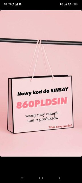 Kod rabatowy do Sinsay - poszukiwany
