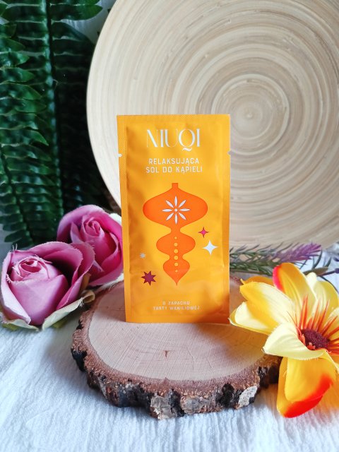 NIUQI Sól do kąpieli, Relaksująca, Tarta waniliowa