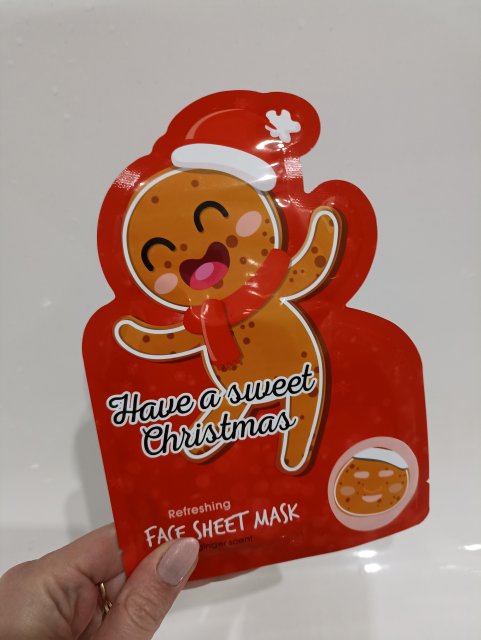 Maxbrands Marketing B.V. Face Sheet Mask, Maseczka do twarzy w płacie, Have A Sweet Christmas, Odświeżająca, Imbir