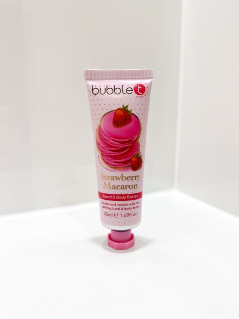 Bubble T Masełko do rąk i ciała, Strawberry Macaro