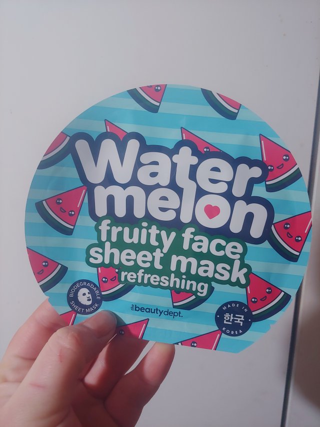 The Beauty Dept. Maseczka do twarzy w płacie, Odświeżająca, Watermelon
