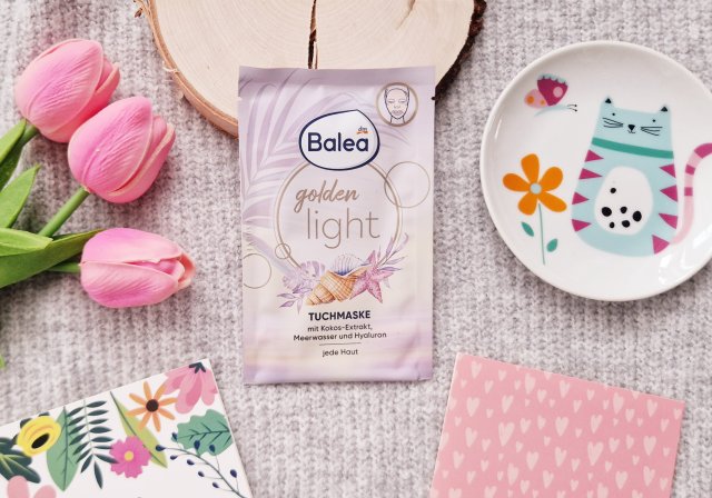 Balea Maseczka do twarzy w płacie, Golden Light