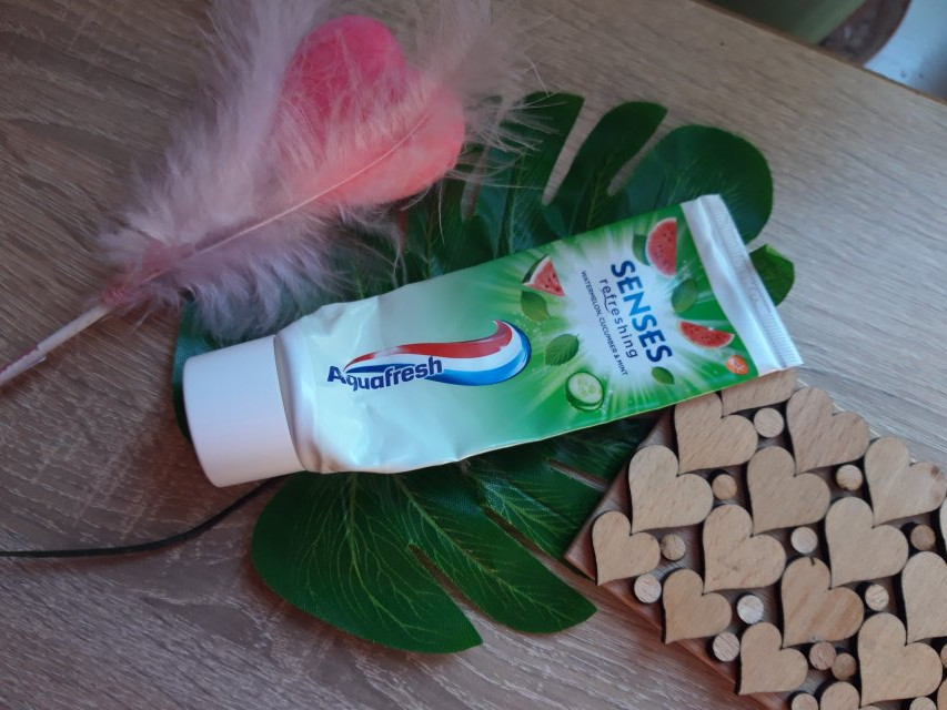 Aquafresh Pasta do zębów, Senses, Odświeżająca, Arbuz, ogórek i mięta