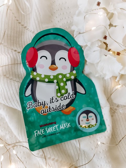 Maxbrands Marketing B.V. Face Sheet Mask, Maseczka do twarzy w płacie, Baby, it's Cold Outside, Formuła nawilżająca, Zapach wanilii