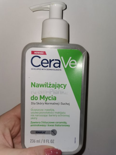 CeraVe Krem-pianka do mycia twarzy, Nawilżający, Do skóry normalnej i suchej