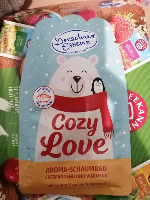 Dresdner Essenz Płyn do kąpieli, Cozy Love, Aroma-Schaumbad, Gebrannte Mandeln & Karamell