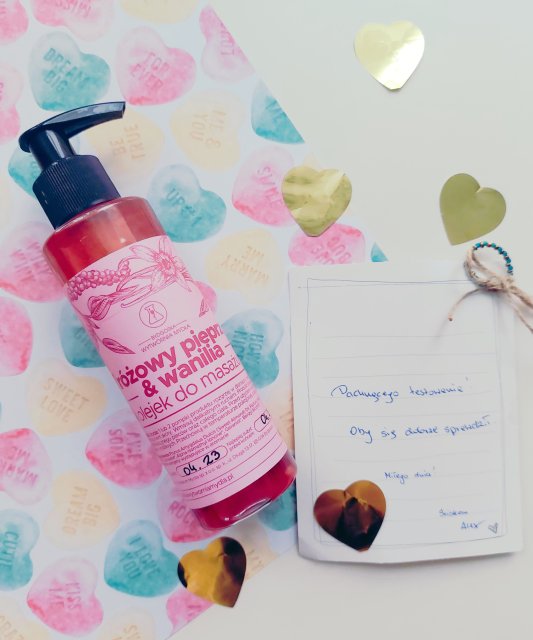 Bydgoska Wytwórnia Mydła Olejek do masażu, Różowy pieprz & wanilia