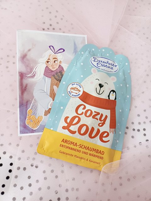 Dresdner Essenz Płyn do kąpieli, Cozy Love, Aroma-Schaumbad, Gebrannte Mandeln & Karamell