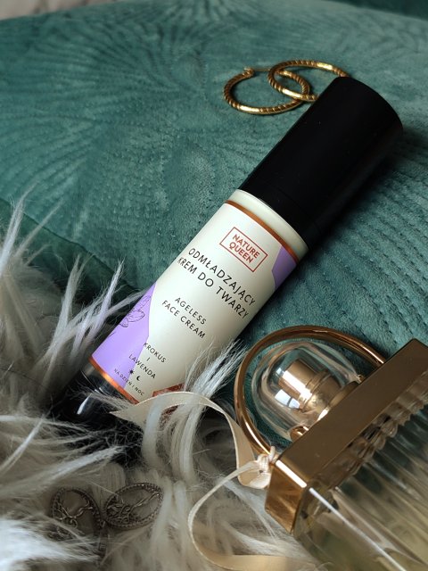 Nature Queen Krem do twarzy, Odmładzający, Krokus i Lawenda