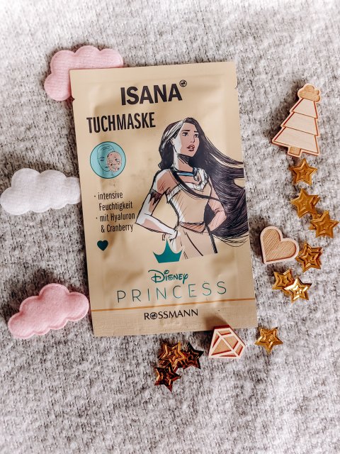 Isana Disney Princess, Maseczka do twarzy w płacie, Hyaluron & Cranberry, Pocahontas