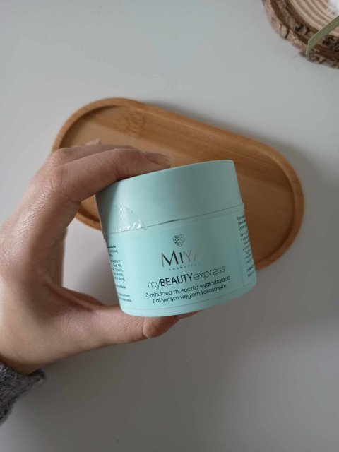 Miya Cosmetics myBEAUTYexpress, Maseczka do twarzy, 3-minutowa, Wygładzająca z aktywnym węglem kokosowym