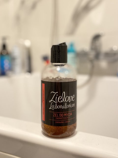 Zielone Laboratorium Żel pod prysznic, Energetyzujący, Żurawina i jabłko