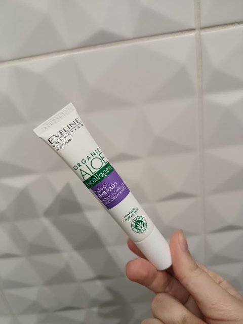 Eveline Organic, Aloes + Kolagen, Płynne płatki pod oczy, Redukujące zmarszczki i kurze łapki