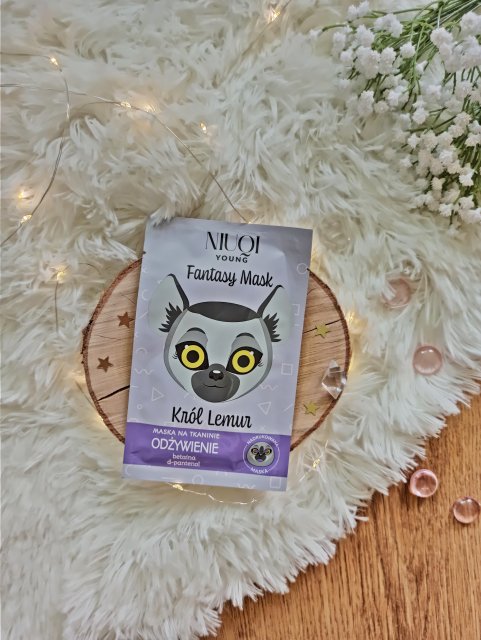 NIUQI Young, Fantasy Mask, Maska do twarzy na tkaninie, Odżywienie, Król Lemur 