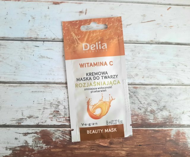 Delia Maseczka do twarzy, Kremowa, Rozjaśniająca, Brightening, Vitamin C, Papain, Grape Seed Oil