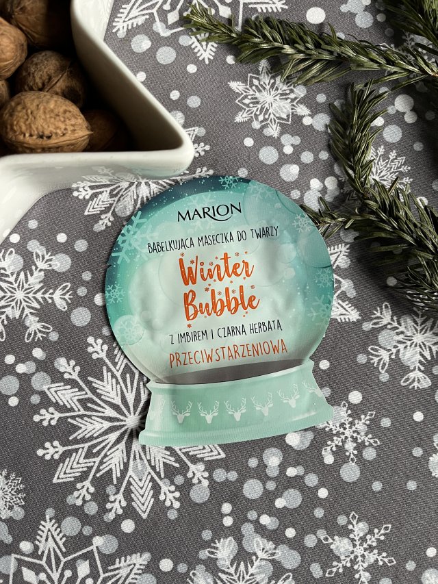 Marion Winter Bubble, Maseczka do twarzy, Bąbelkująca, Przeciwstarzeniowa, Z imbirem i czarną herbatą