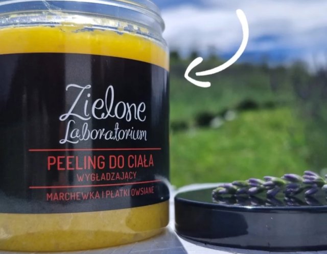 Zielone Laboratorium Peeling do ciała, Wygładzający, Marchewka i płatki owsiane