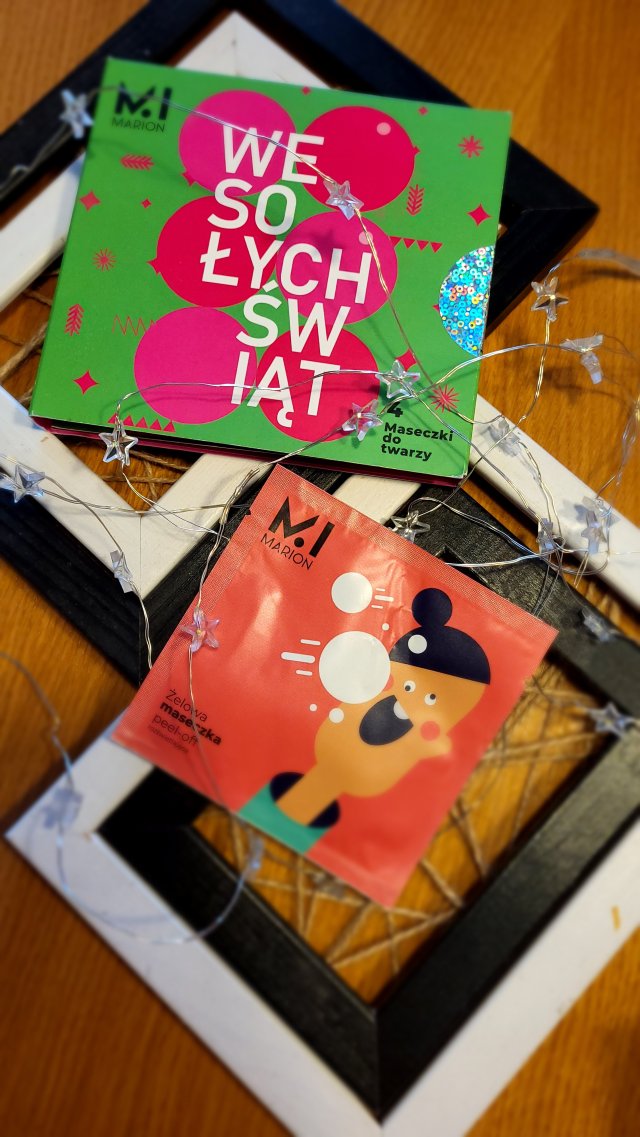 Marion Winter Beauty Set, Maseczka do twarzy, Żelowa, Rozświetlająca, Peel-off, Wesołych Świąt