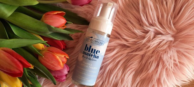 Bielenda Blue Matcha, Pianka do mycia twarzy, Blue Fluffy Foam, Nawilżająco-oczyszczająca