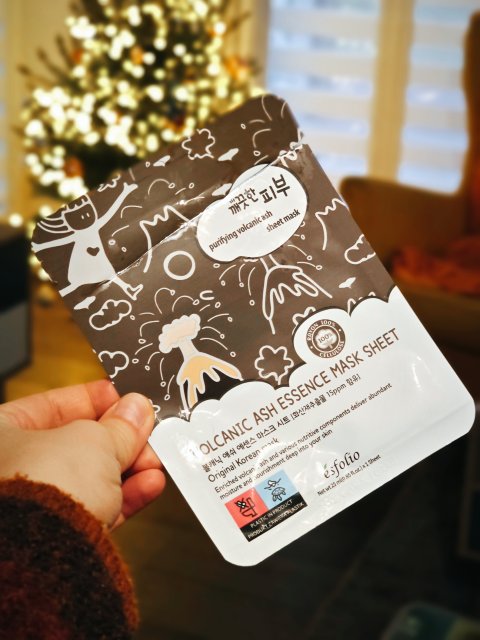 ésfolio Maska do twarzy w płacie, Oczyszczająca, Z pyłem wulkanicznym, Volcanic Ash