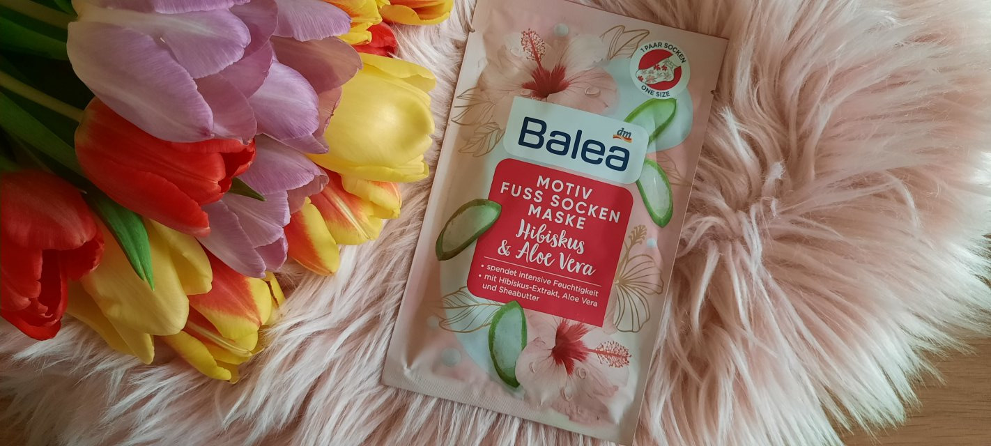 Balea Maska do stóp w skarpetkach, Hibiskus & Aloe Vera