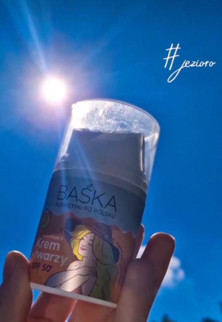 Nawilżajacy krem do twarzy SPF 50 Baśka