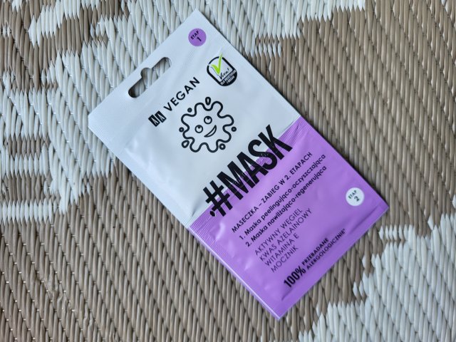 AA Vegan, #Mask, Maseczka - Zabieg w 2 etapach, Maska peelingująca-oczyszczająca, Maska nawilżająca-regenerująca