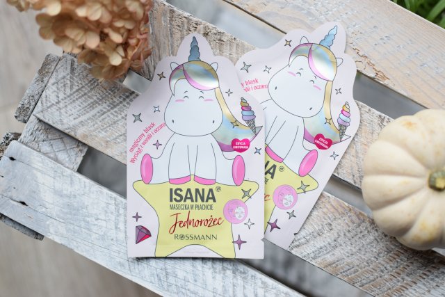Isana Maseczka do twarzy w płacie, Jednorożec, Magiczny blask