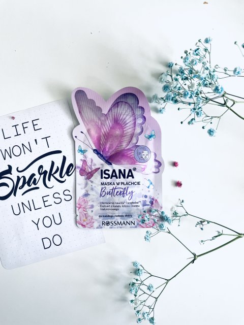 Isana Maska do twarzy w płacie, Butterfly, Ekstrakt z lotosu i hialuron