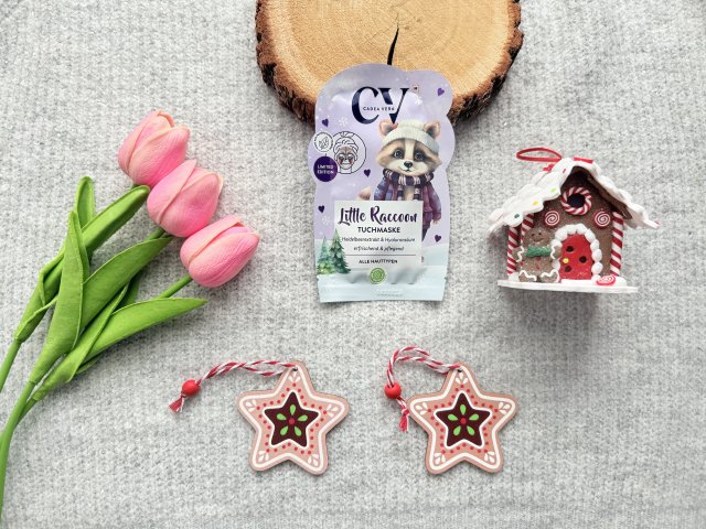 CV CadeaVera Maseczka do twarzy w płacie, Little Raccoon