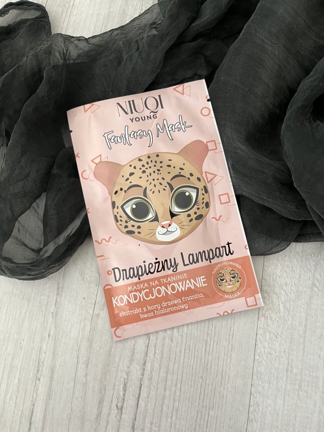 NIUQI Maska do twarzy w płacie, Fantasy Mask, Drapieżny Lampart 