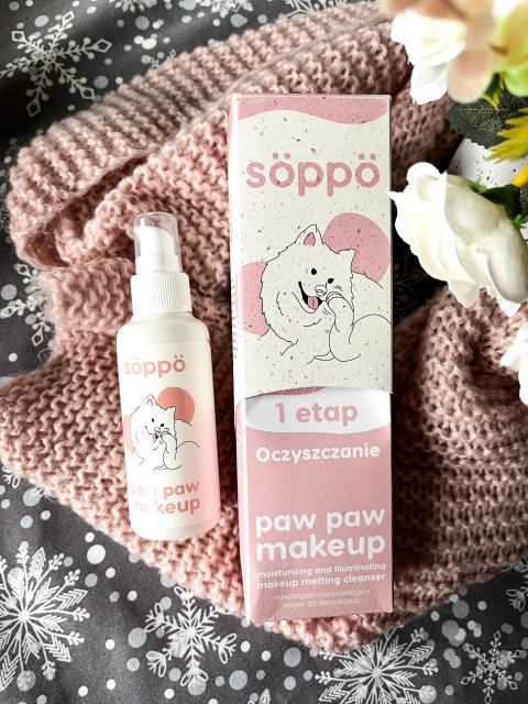 Söppö Cosmetics Olejek do demakijażu, Paw Paw Make Up, Nawilżająco-rozświetlający