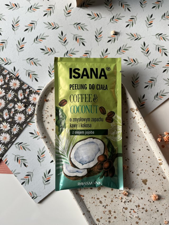 Isana Peeling do ciała, Coffee & Coconut, Z olejem jojoba