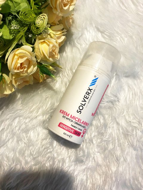 Solverx Krem do demakijażu, Micelarny, Sensitive Skin, Z wyciągiem z alg morskich