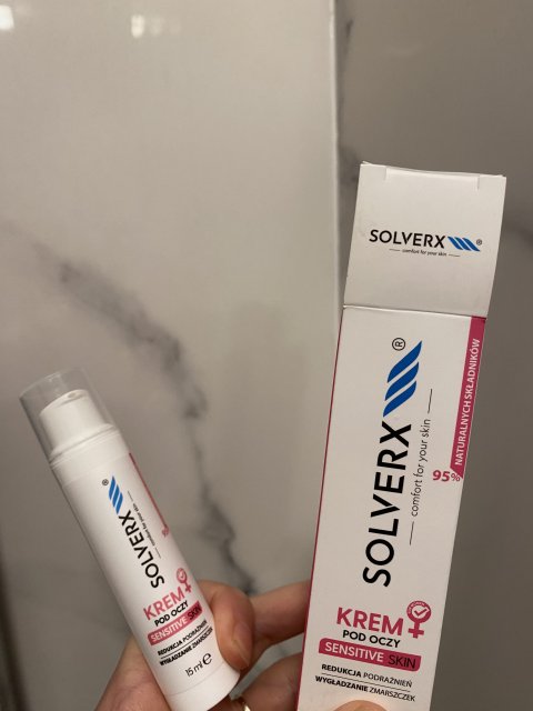 Solverx Krem pod oczy, Sensitive Skin, Redukcja podrażnień, Wygładzanie zmarszczek