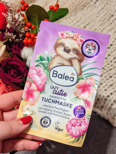 Balea Maseczka do twarzy w płacie, Lazy Cutie