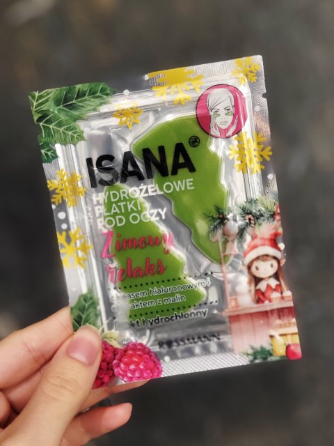 Isana Płatki pod oczy, Hydrożelowe, Zimowy relaks, Kwas hialuronowy i ekstrakt z malin
