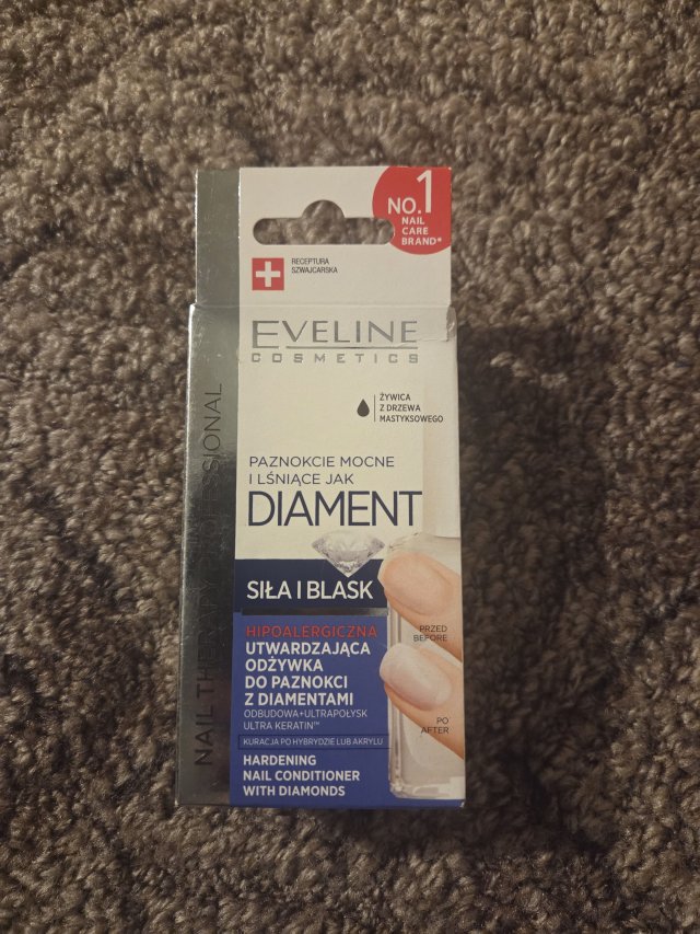 Eveline Nail Salon Professional Clinical Care, Odżywka do paznokci, Utwardzająca, Z diamentem