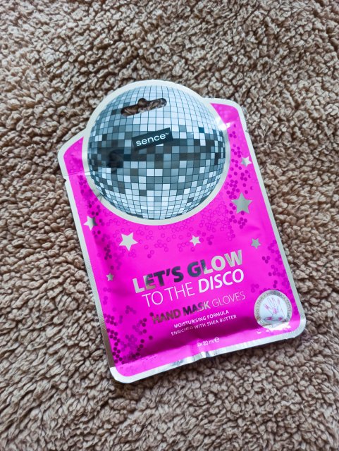 Sence Essentials Maska do rąk, Formuła nawilżająca, Masło Shea, Let's Glow to the Disco